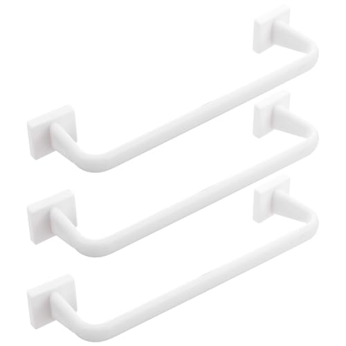 Hemobllo 3 Piezas Toallero De Baño Toallero Simple De Barra De Toalla Individual De Plástico Perchero Sin Perforación para Baño Soporte Toallas
