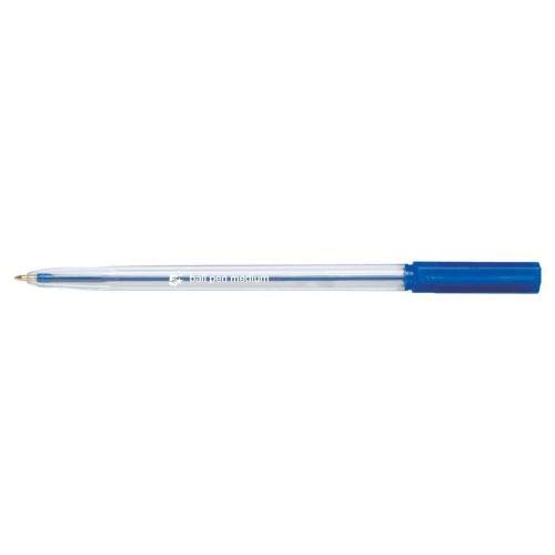 5 StarOffice 938651 1.00/0.77 mm Medium Clear Barrel Tip Line Ball Pen - Blue (Pack of 20)