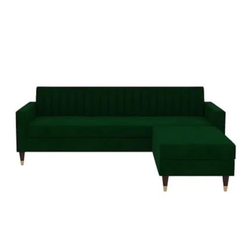 Image of 4 Seater Sofa Set with Two Cushions Perfect for Home Office Guests Living Room (Green, 4 Seater)