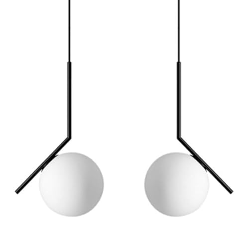 Lámpara colgante moderna de globo con 1 luz para techo 1