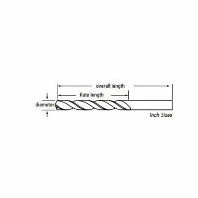 Greenfield 11167#43 12 in A/C Extension Drill (11167) (12/Each)