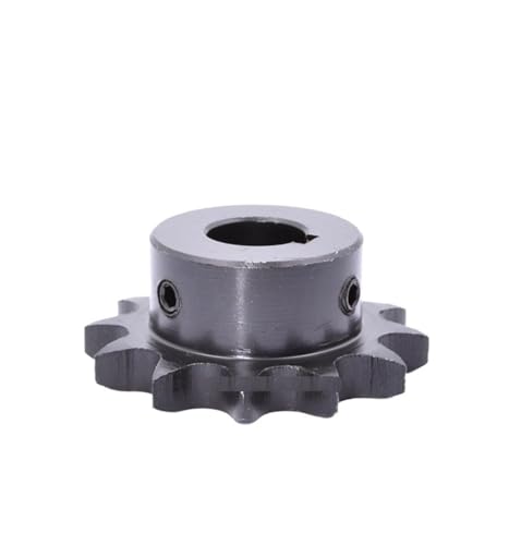 Bevel Gear Pinion Hardware Mechanical 1pcs 10T-20T 08B 10 11 12 13 14 15 16 17 18 19 20 Teeth Bore 17mm (Keyway 5mm) Industrial Drive Sprocket Wheel Steel Chain Gear(19 Teeth)