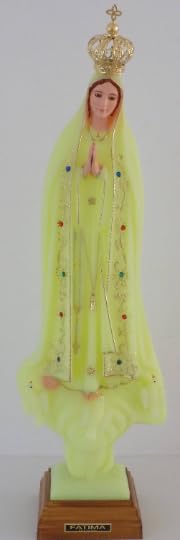Estatuilla Religiosa de Nuestra Señora de Fátima Luminiscente, Virgen Maria Brilla en la Oscuridad, 45 cm