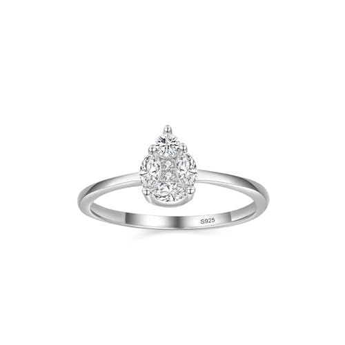 Bague simple argent 925 et pierre ovale pour alliance de mariage