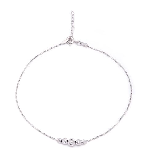 Image of ZAVYA 925 Sterling Silver Chain Look Anklet | Plated Precious Gift Ideas-Women Chain Anklet | With Certificate of Authenticity and 925 Hallmark