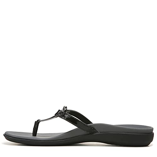 Vionic Sandalias de piel Mirage Raysa para mujer, sandalias de apoyo para mujer, que incluyen comodidad de tres zonas con soporte de arco de plantilla ortopédica, ajuste medio y ancho, Negro, 42 EU Cover