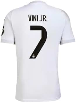 Amazon.com: Vini Jr Madrid Fan Version #7 White Jersey 2025