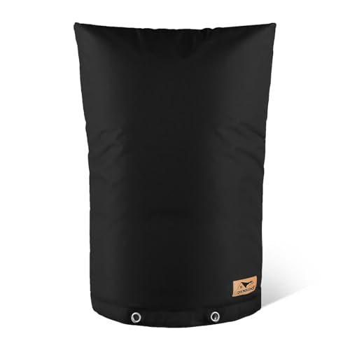 Backflow Preventer Insulation Cover - Water Pipe Insulation Sprinkler Cover for Outside - Insulated Backflow Cover Pouch for Irrigation Back Flow Valve in Winter or Sun Exposure (24'W x 36'H, BLACK)