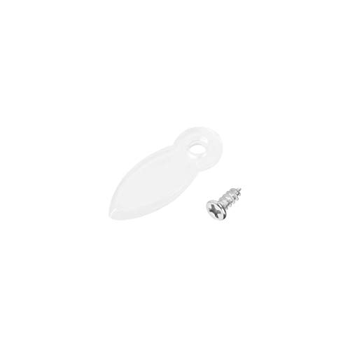 Image of uxcell Frame Turn Button, 3 /4 inch Plastic Drop Shape with Screws for Hanging Pictures, Photos, Drawings and Posters, 20 Pcs (Clear)