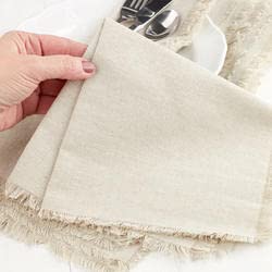 Servilletas de Tela Cuadradas 15" Pack x12 Natural Lino miniatura 6
