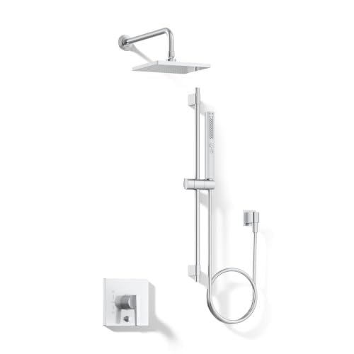 Kohler K-26273-Y-CP Honesty Shower Kit with Showerhead, Handshower, and Trim, 2.5 gpm, Polished Chrome