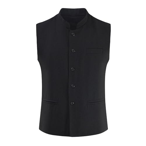 Gilet de costume ajusté haut de gamme à rayures punk masculines