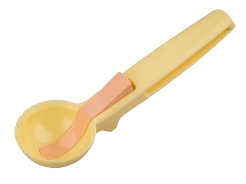 Fackelmann Eisportionierer Sommerparty – gelb/orange, Perfekte Eiskugeln leicht gemacht mit praktischer Lift-up Funktion, spülmaschinengeeignet, Designed in Germany