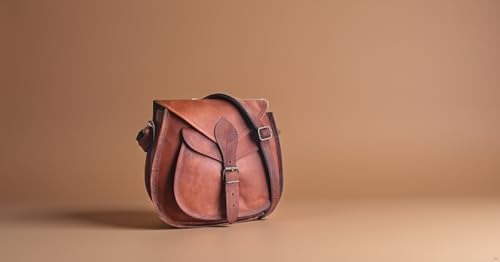 SARA BELLA 11 inch Small Brown Leather Crossbody Satchel Bag Vintage Purses Handbags for Women4