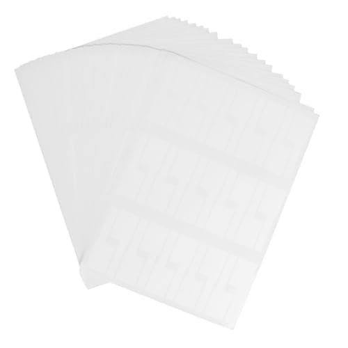 Parliky 10 piezas Etiquetas Adhesivas Autoadhesivas para Identificación de Cables Paquete de Blancas Resistentes al Agua Desgaste para Oficina Hogar y Proyectos Escolares