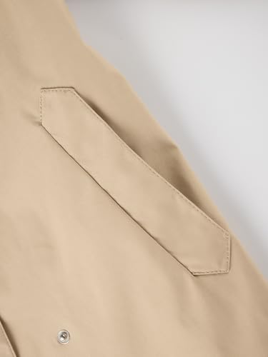 Image of Bellivera Women's Classic Long Windproof Trench Coat With Belted Waist | Notch Lapel Collar,Breasted Button Front,Adjustable Cuff Straps,Side Slant Pockets,Spring Fall Daily Commute Office Wear