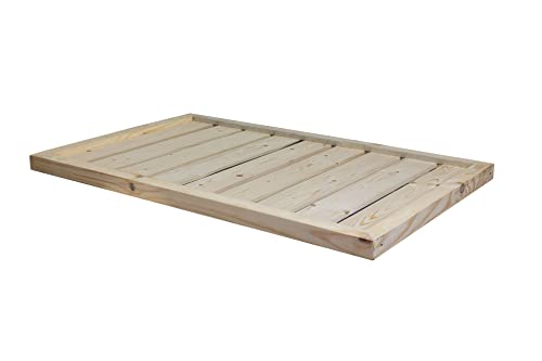 Kistenkolli Altes Land Hundebett Holzunterlage optional mit Kissen 110x79x4,5cm Hundekorb Tierbett Hundekissen Schlafplatz Vintage Hundesofa (Natur ohne Kissen)