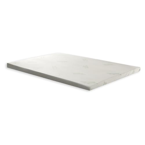 Topper Memory muy suave y envolvente, 7 cm de altura, corrector de colchón contra el dolor de espalda con tejido desenfundable y esquinas elásticas. 100% hipoalergénico italiano. Topper francés 150 x