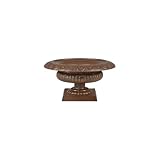 Esschert Design Cast Iron French Urn - Low Profile Garden Planter, Outdoor Decor Small