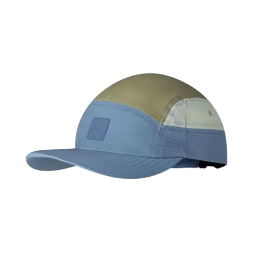 Buff®| Gorra 5 Panel Go Hombre Mujer Adulto Flexible, UPF50, Ajustable, Sostenible, Ligera, Correr, Materiales reciclados, Comoda, L/XL, Gris