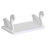 OTISTORES Self Adhesive Floating Shelves Swan-Shaped Wall-Mounted Storage Rack Hanging Shelf with No-Drill Adhesive for Bathroom Vanity and Kitchen Organization,Toiletry Holder Entryway Stand Holder