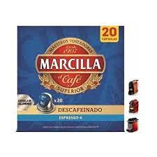 CAFE DESCAFEINADO CAPSULAS 20UD MARCILLA