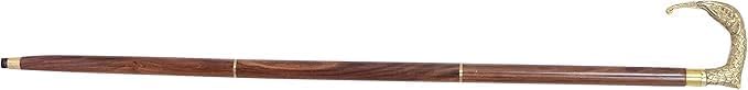 Elephant Head Walking Cane – 36 Inch Wooden Walking Stick with Brass Handle | Luxury Antique Designer Cane for Men & Women | Decorative Vintage Mobility Stick