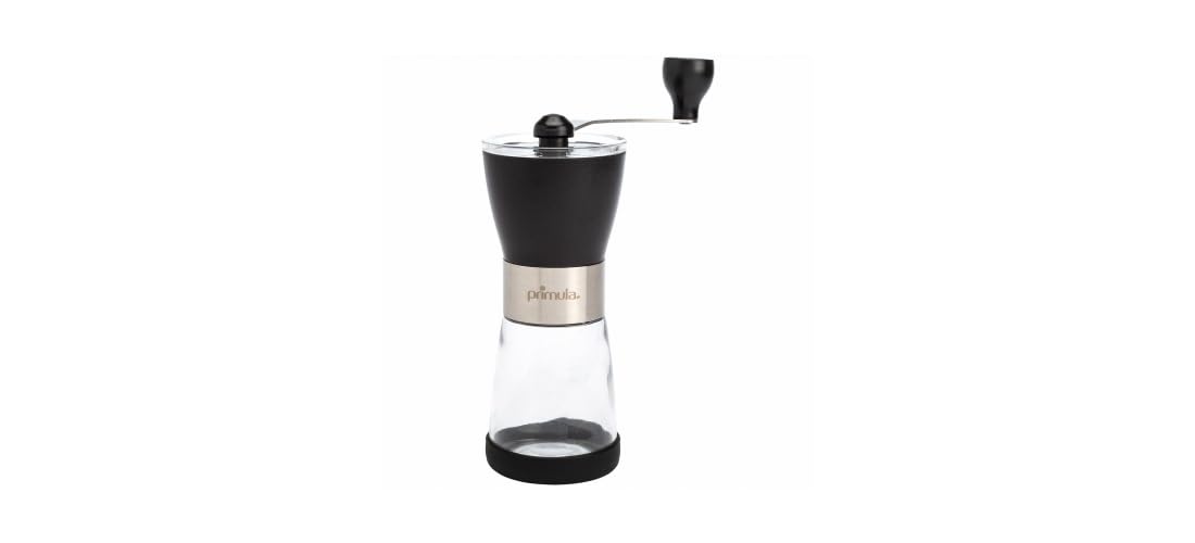 Primula Molinillo de café manual ajustable para fresas, molino de cerámica y cuerpo de acero inoxidable cepillado, grano entero para prensa francesa, cerveza fría, espresso, camping