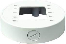 Hanwha Techwin SBV-158G Camera Back Box, 5.91" Diameter x 1.57" Height, Aluminum, Ivory, for Outdoor Vandal Dome SNV and PNV Series Camera