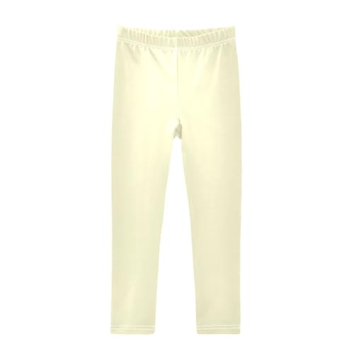 Cream Leggings for Girls Casual Yoga Pants Tights Trousers Dance Pants Winter Leggings for Girls, 4T