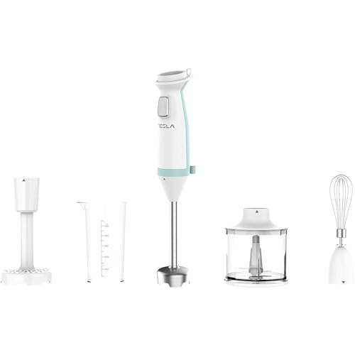 Batidora de mano con triturador de papas y carcasa antideslizante de silicona 3