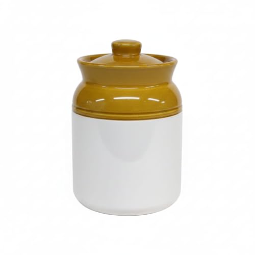 Image of Ceramic Pickle Jars With Lid|Barni|Containers|Storage Jar For Spice Pickle Chatni Achar|Hand Painted Ceramic Barni|Achar Ki Barni|Pack Of 2 (500 Ml & 1000 Ml) PJ-LW-1005,Multicolor