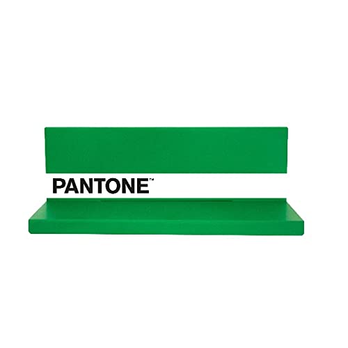 Estante Pantone by Homemania negro y verde, balda flotante moderna de 60x14x13 cm
