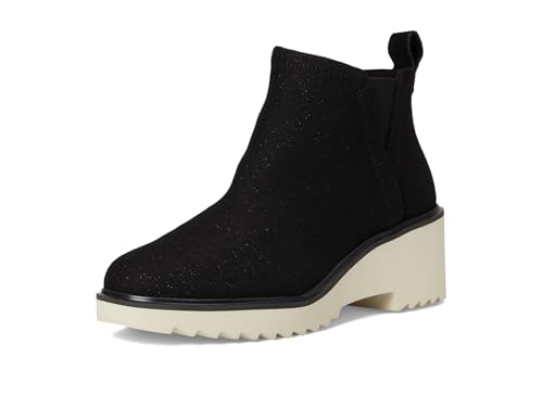 Image of TOMS Women's Maude Wedge Boot, Leather Upper, OrthoLite Insole, Side Zip, Lightweight