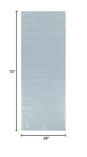 Sweet Home Stores Clear Plastic Runner Rug Carpet Protector Mat Ribbed Multi Grip High-spike (26x6)