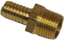 FasParts Brass Straight Male 3/8" Hose ID Barb - 1/2" NPT Male