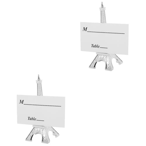 TOGEVAL 2juegos Soporte De Tarjetas De Compacto Para Mesa Sujetador De Números De Mesa Portatarjetas De Restaurante Clip Para Fotos y Notas Diseño Estable y Ligero