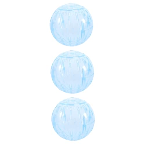 WOONEKY 3pcs Small Pet Running Wheel Hamster Exercise Ball Guinea Pig Ball Abs Material Easy Assembly