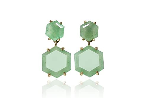 Boucles d'oreilles aventurine Anemone parfaites pour sublimer vos tenues d'été