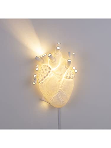 Seletti Applique Led Heart Lamp Di Porcellana, Bianco - 3