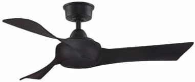 Fanimation Wrap Custom - 3 Blade Ceiling Fan - 12.46 Inches Tall And 44 Inches Wide - Dark Bronze Finish - Dark Walnut Blade Color
