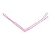 Flairs New York Gentleman's Essentials Weekend Casual White Pocket Square (Pocket Square Only, White / Flamingo Pink)