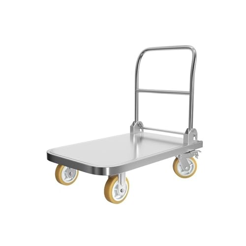 Carro de mano plegable acero inoxidable con rueda 8 pulg miniatura 1