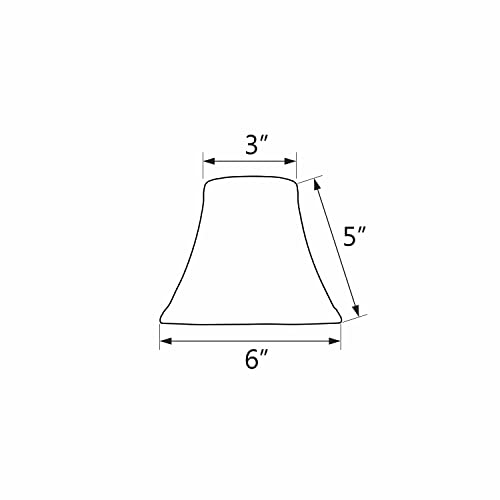 Image of Aspen Creative 32127-2A Small Hardback Empire Shape Chandelier Clip-On Lamp Shade Set (2 Pack), Transitional Design in Off White, 6 inch bottom width (3 inch x 6 inch x 5 inch)