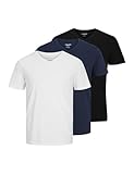 Jack & Jones Essentials T-shirt pour adulte Coupe normale Col en V Manches courtes