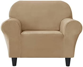 SYLC Sofa Cover with Separate Seat Cushions and Backrests Stretch Velvet Sofa Slipcover Couch Covers Furniture Protector Split Combined (Dark green,Large 4 Seat Set 7 PCS)