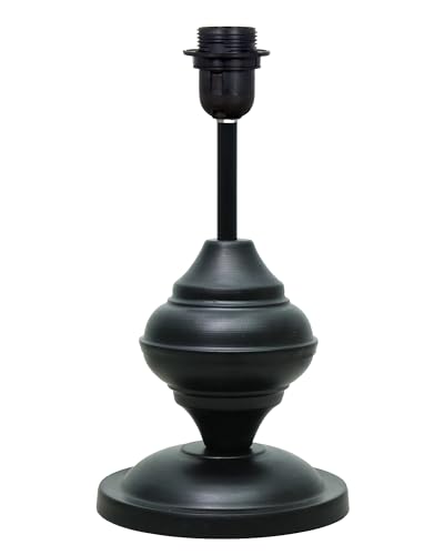 Homesake ®Black Metal Table Lamp,Incandescent,for Living Room,Modern Bedside Light with Pleated Shade,Decorative Night Lamp for Bedroom,Study,Office,Home Decor Lighting,E27 Holder,Urn,(Red Dot)