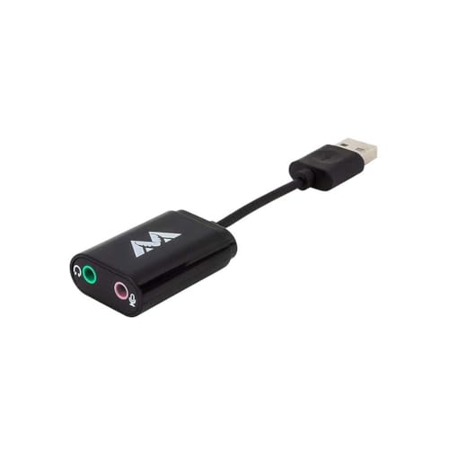Antlion Audio USB Dual 3,5 mm Stereo Ausgang und Mikrofon-Eingangsadapter - kompatibel mit PCs, Macs, PS4 und anderen Typ-A-USB-fähigen Geräten
