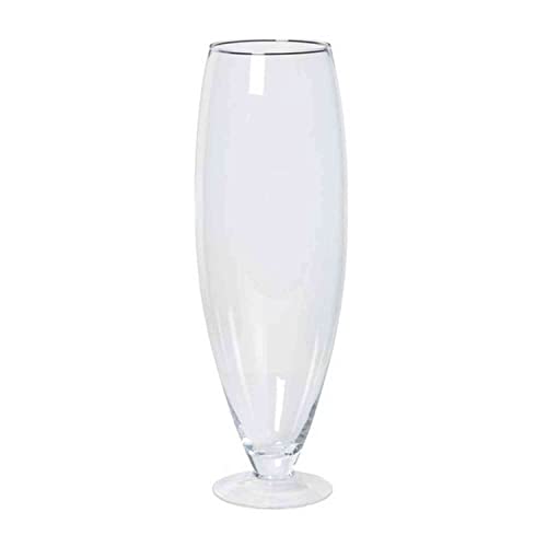 INNA-Glas Vaso da Pavimento Tina, Conico/Rotondo, Trasparente, 67cm, Ø17cm/Ø22cm - Vaso da Piante - Fioriera