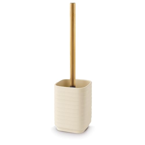Image of Freelance Portofino ABS Toilet Cleaning Brush with Holder Stand - Cappuccino - Hygienic Commode /Toilet Brush Cleaner Set - Compact Stand, Ideal for Cleaning Bathroom Pot /Bowl /WC - Holder Included
